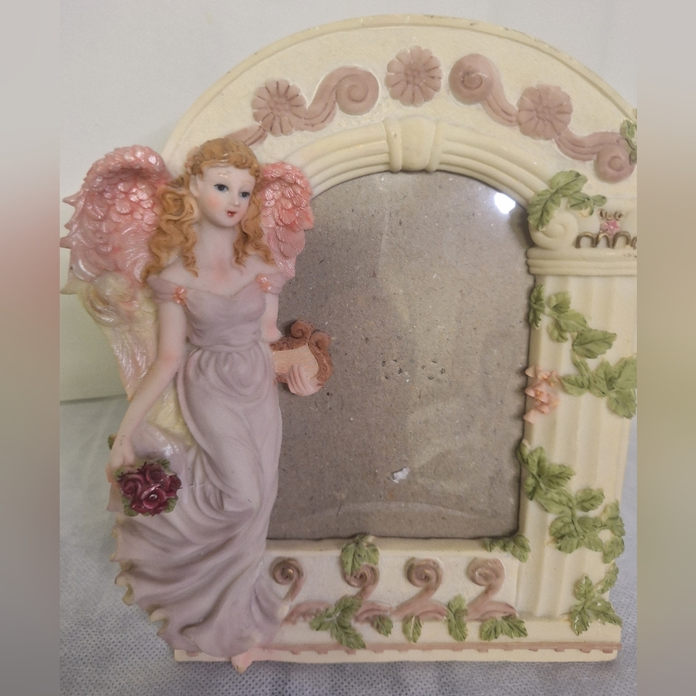 Not Rated Angelic Ceramic Frame with Pink and Cream Accents